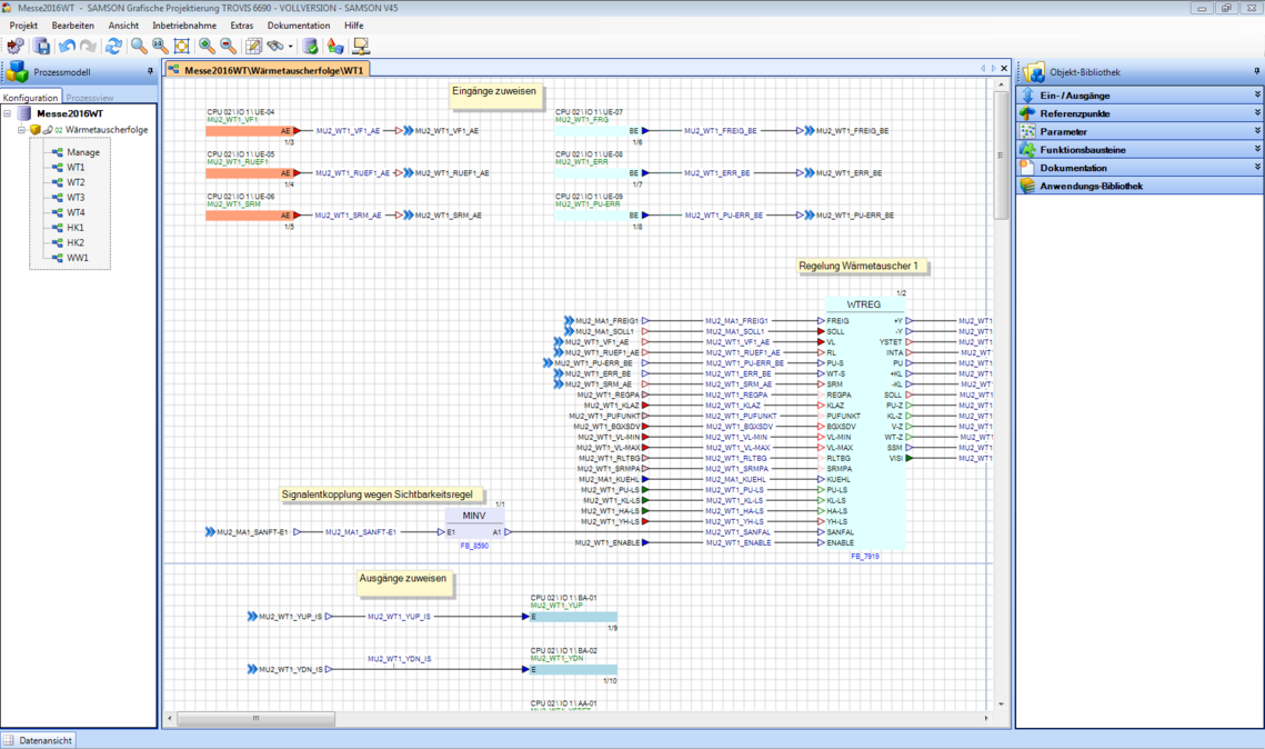 Process model in SAMSON graphical project management tool